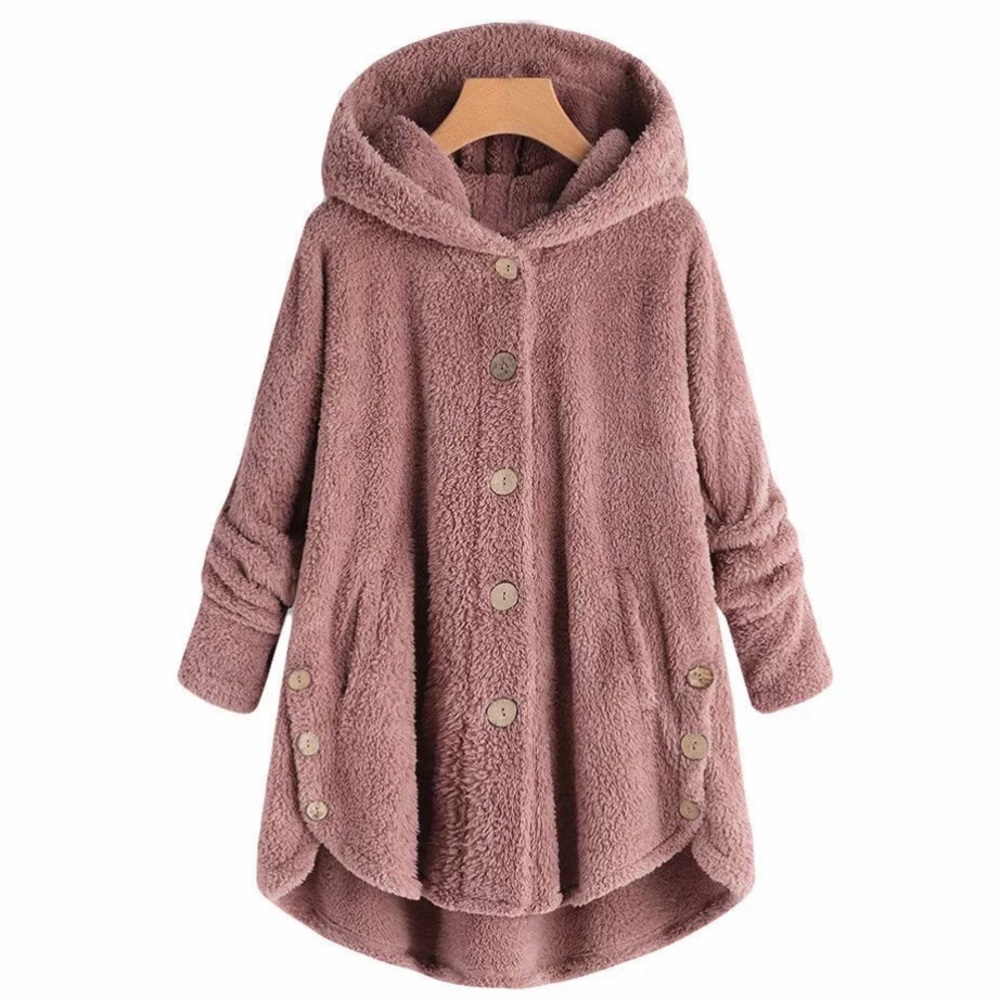 Pink teddy coat